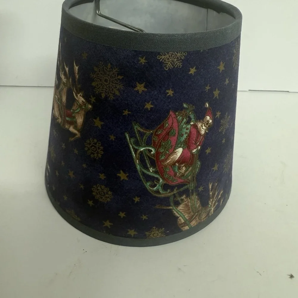 Santa's Sleigh Flying Reindeer Mini Clip On Christmas‎ Light Lamp Shade